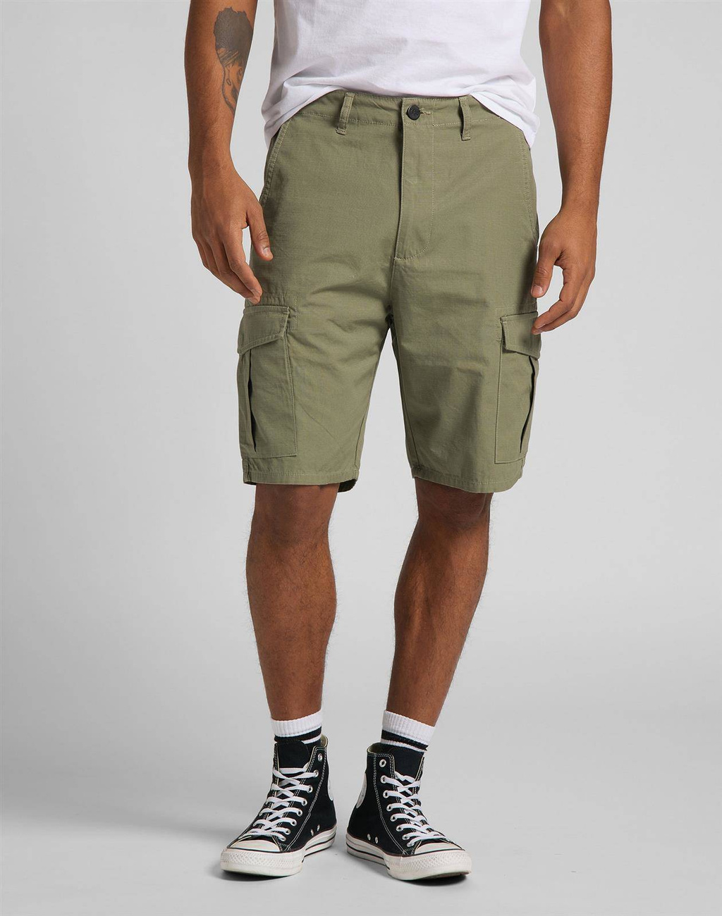 SZORTY MĘSKIE LEE CARGO SHORT LICHEN GREEN L73CCJ82 112120354
