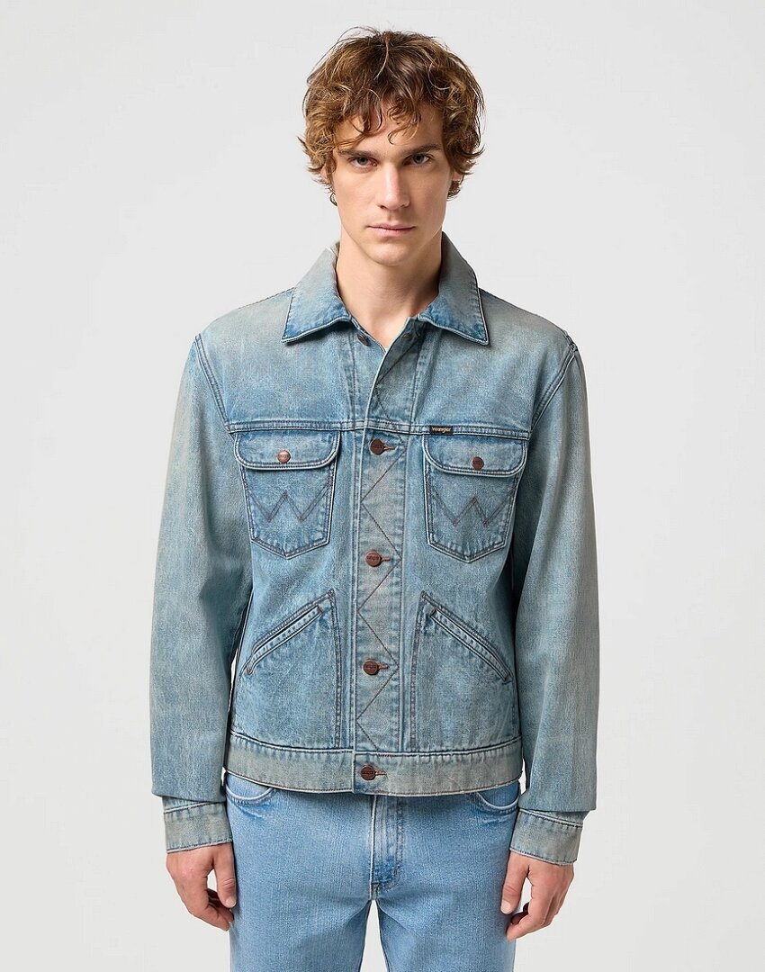 WRANGLER MĘSKA KURTKA JEANSOWA JEANS 124MJ RATTLESNAKE 112350475 W4MJ016799