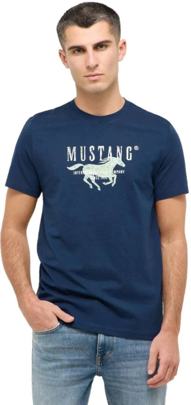 Męski T-Shirt Mustang Style Austin Dress Blues 1016484 5334