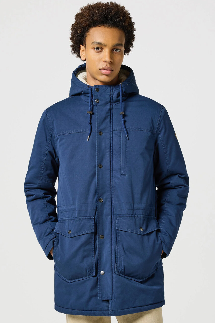 WRANGLER MĘSKA KURTKA ZIMOWA HEAVY PUFFER JACKET NAVY 112357276 W44K017358