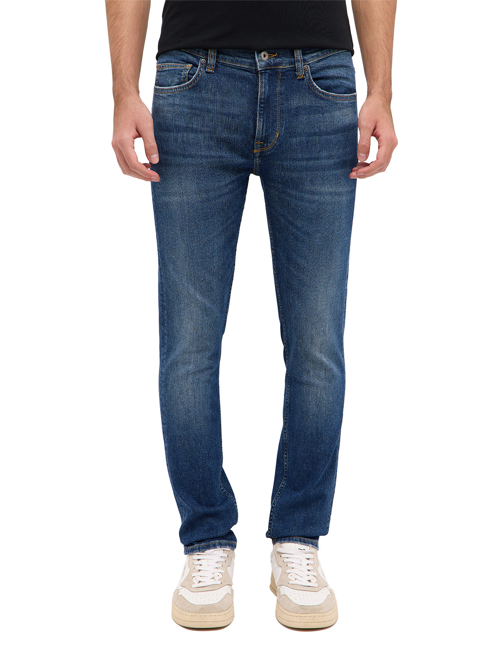 Męskie Spodnie Jeansowe Mustang Style Frisco Skinny Denim Blue 1016307 5000 883