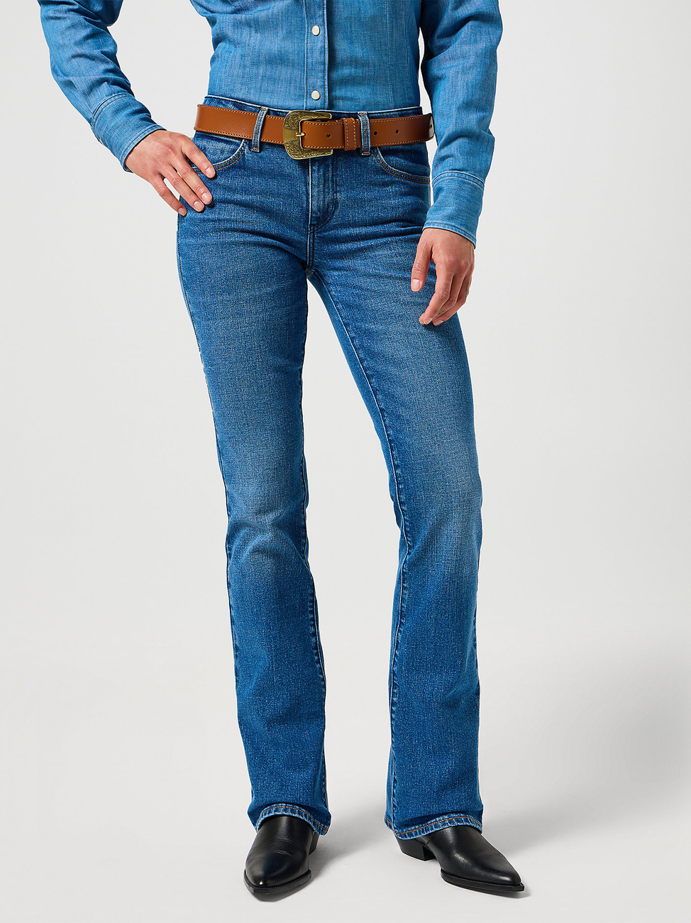 WRANGLER DAMSKI PASEK WRANGLER BIG BUCKLE BELT COGNAC 112358074