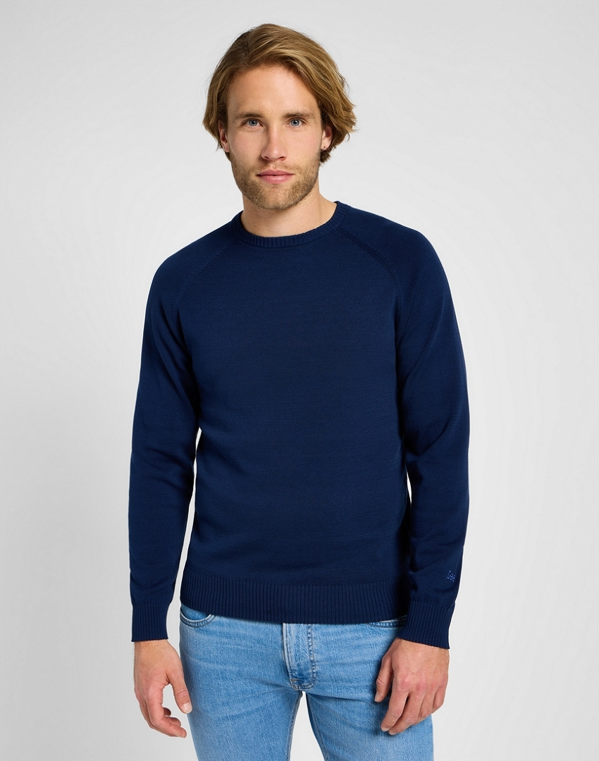 MESKI SWETER LEE CLEAN RAGLAN SWEATER TRUE NAVY 112355671