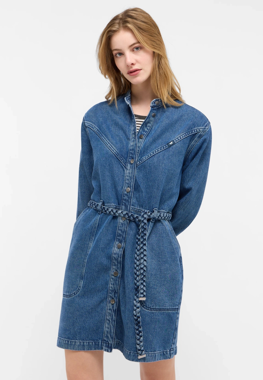 Damska Sukienka Mini Mustang Style Paola Dress Denim Blue 1015586 5000 500