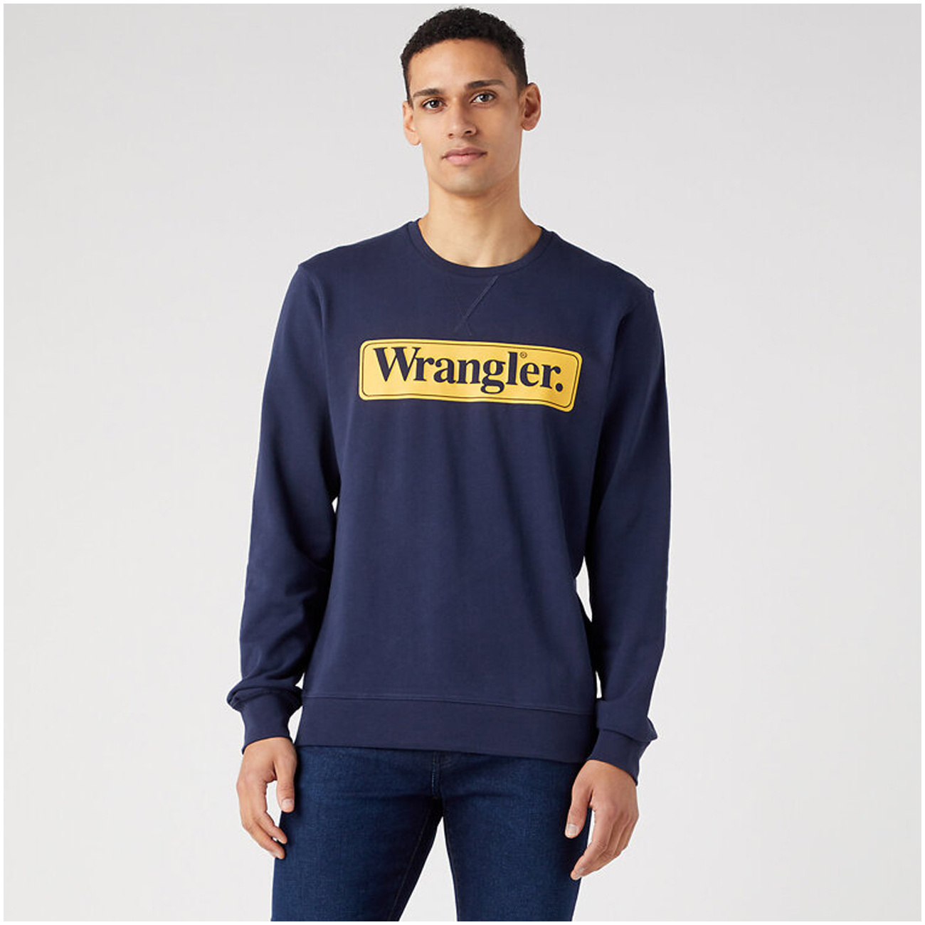 WRANGLER SEASONAL CREW MĘSKA BLUZA NAVY 112341196 W6F3011976