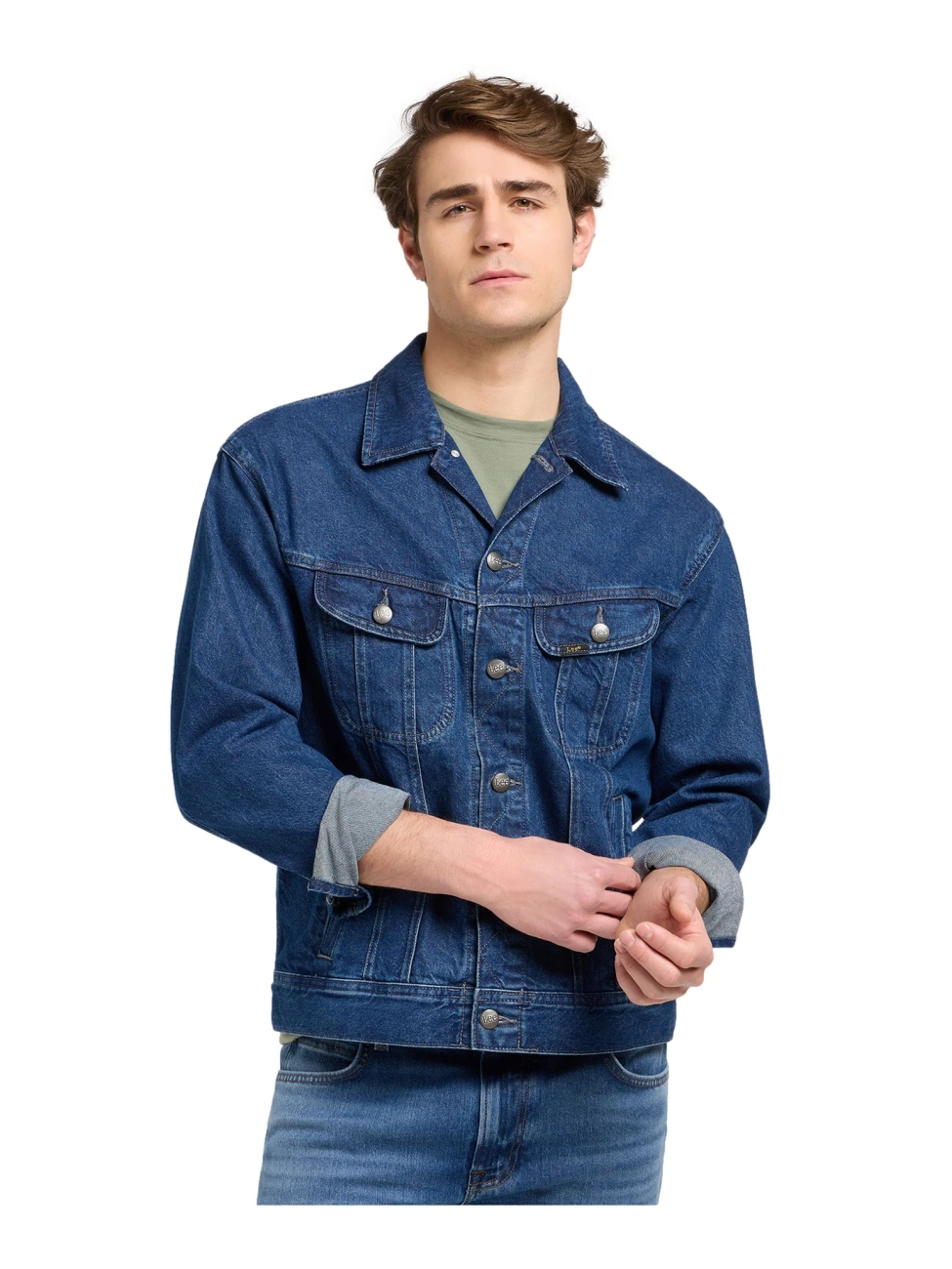 MESKA KURTKA JEANSOWA LEE RELAXED RIDER JACKET REACH 112371312