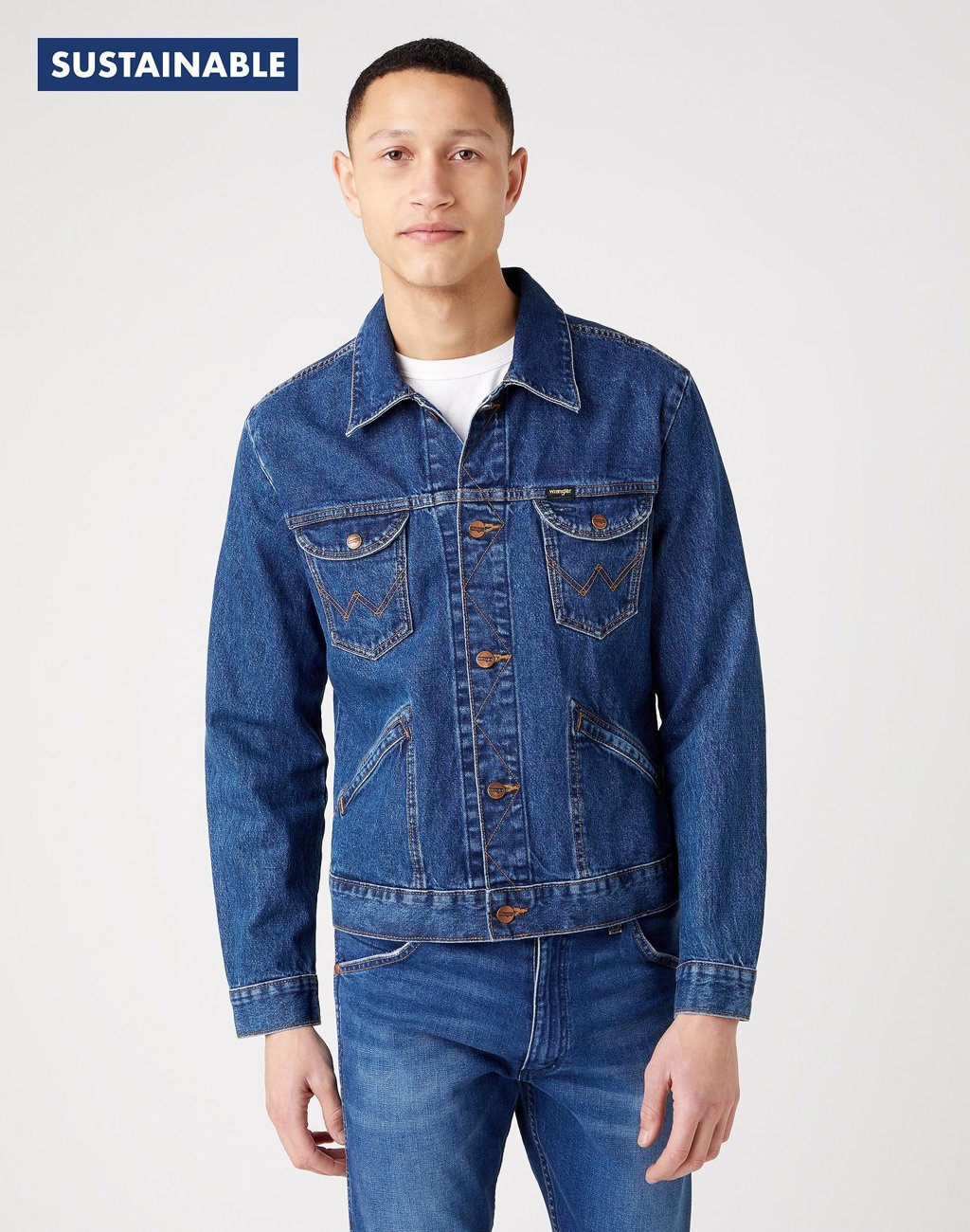MĘSKA KURTKA JEANSOWA WRANGLER 124MJ W4MJUG923 112129142