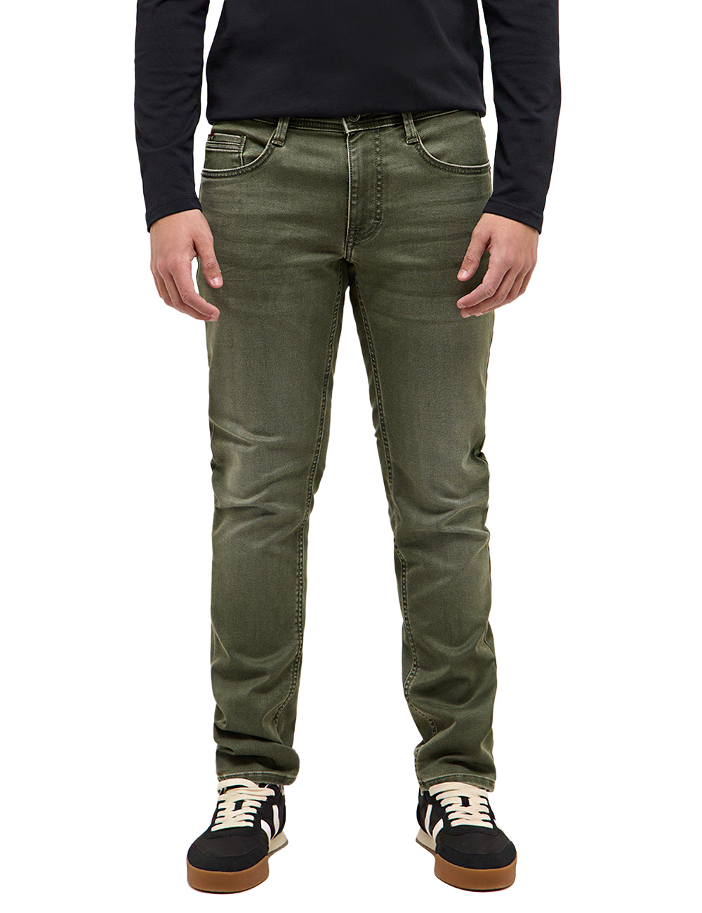 Męskie Spodnie jeansowe Mustang Style Oregon Slim K Ivy Green 1016807 6421