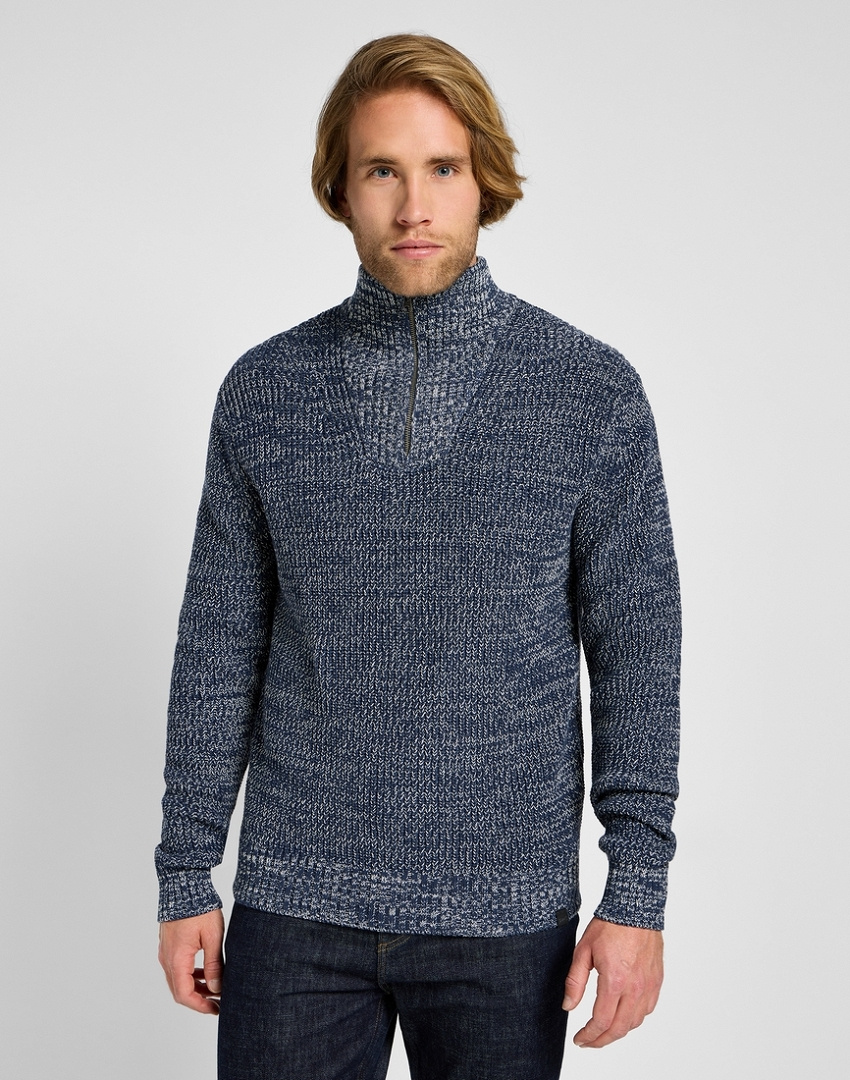 LEE MĘSKI SWETER LEE HALF ZIP KNIT MOOD INDIGO 112355674