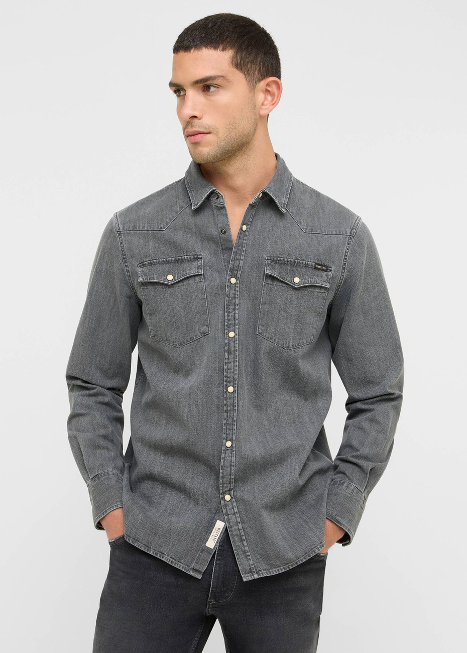 Męska Koszula Mustang Style Duver Denim Black 1016957 4000 300