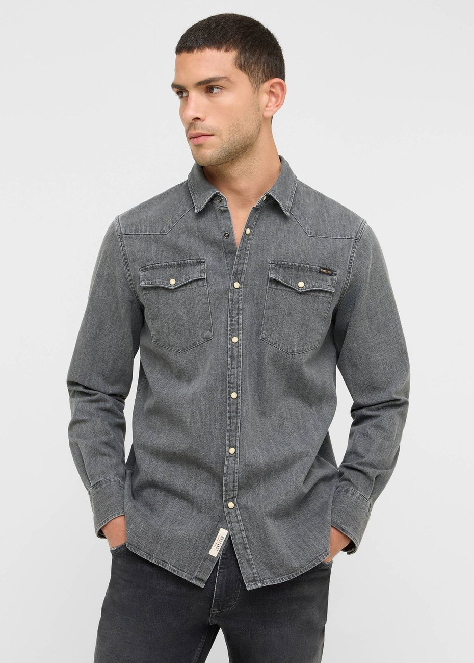 Męska Koszula Mustang Style Duver Denim Black 1016957 4000 300