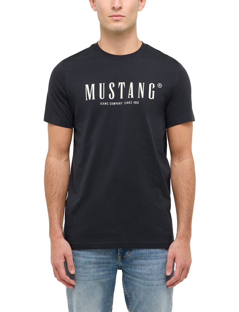 Męski T-Shirt Mustang Style Austin Jet Black 1016480 4188