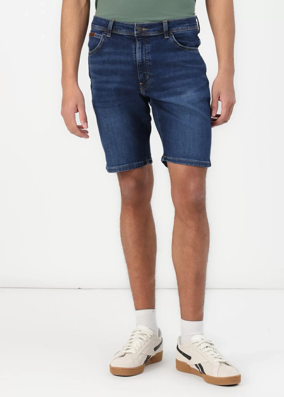WRANGLER MĘSKIE SPODENKI JEANSOWE WRANGLER TEXAS SHORTS VINTAGE STORM 112362313