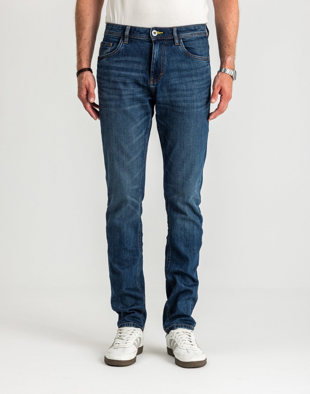 Męskie Spodnie Jeansowe Josh Regular Slim Mid Stone Wash Denim 1047978 10281