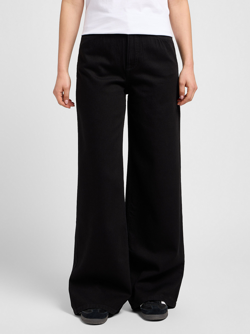 DAMSKIE SPODNIE LEE STELLA A LINE CLEAN BLACK 112338443