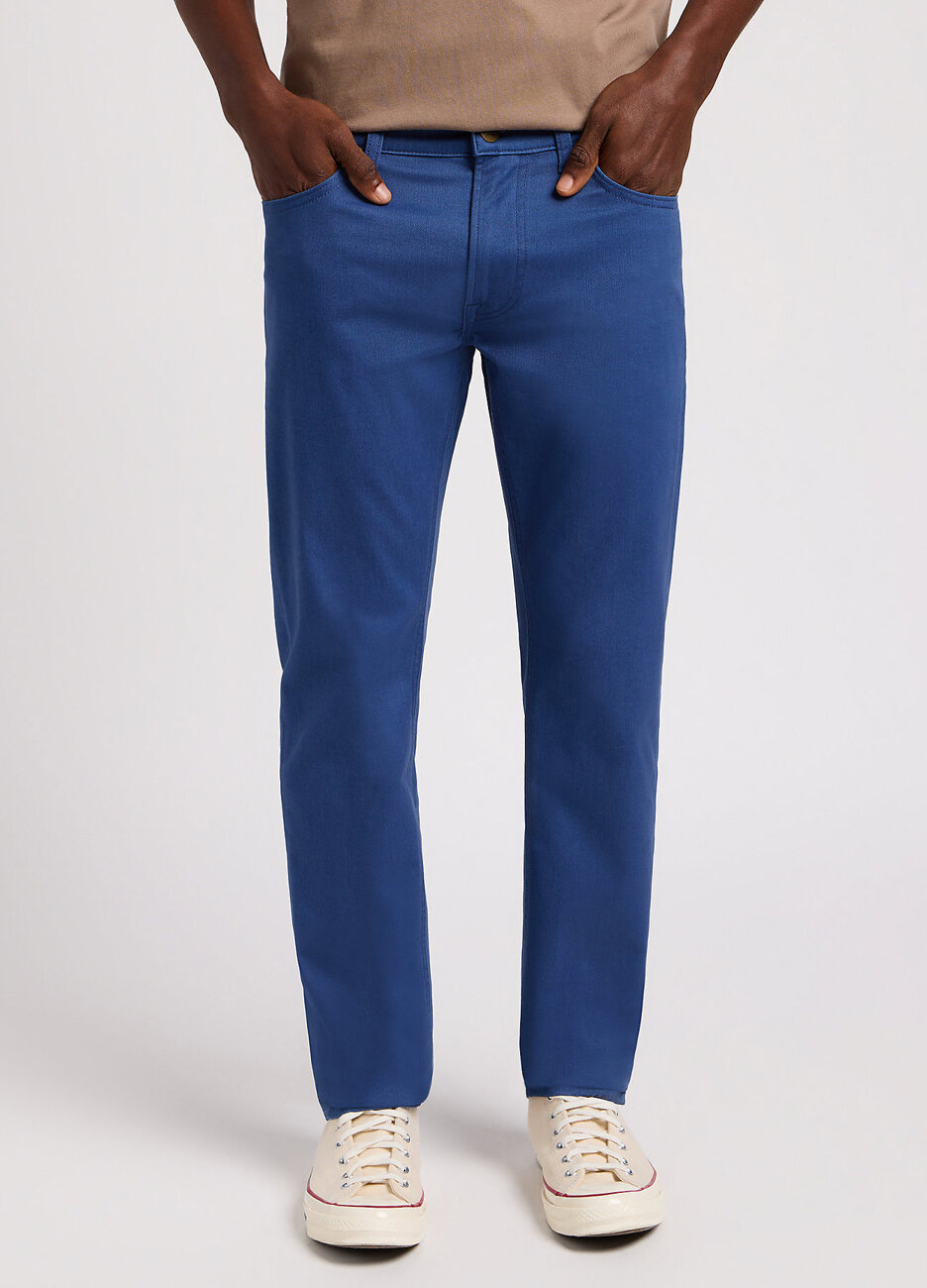 LEE DAREN ZIP FLY MĘSKIE SPODNIE MATERIAŁOWE CHINO CHINOSY DRAMA BLUE 112349220 L707016069