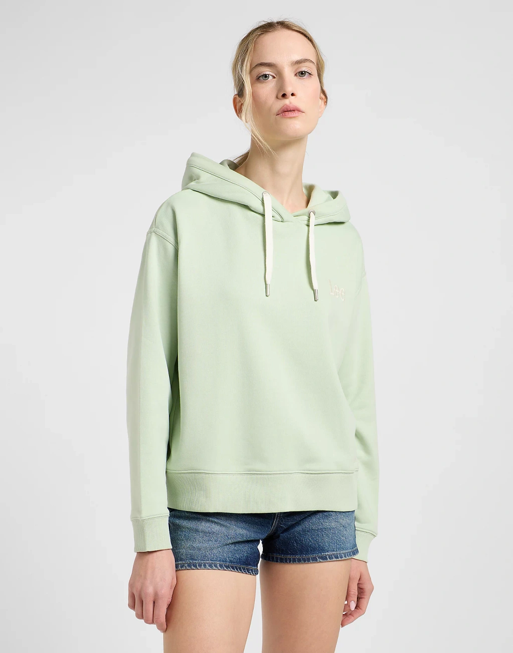 DAMSKA BLUZA LEE ESSENTIAL HOODIE SOFT SAGE 112363839