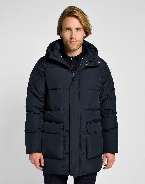 LEE MĘSKA KURTKA ZIMOWA LONG PUFFER JACKET BLACK 112355680 LD48011656