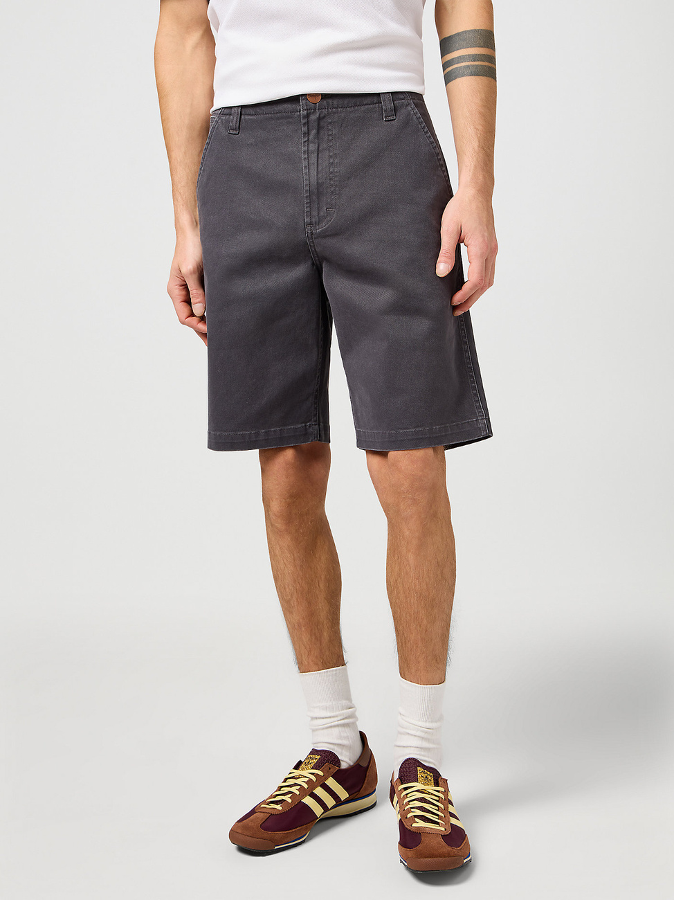 MESKIE SPODENKI WRANGLER CJ CHINO SHORTS FADED BLACK 112362922
