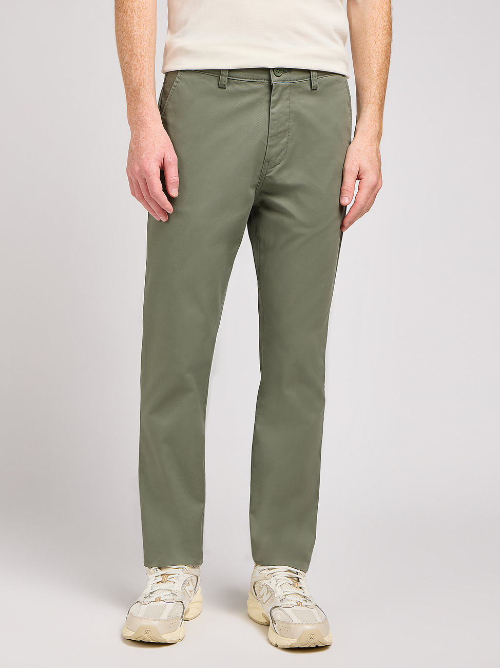 MESKIE SPODNIE LEE SLIM CHINO OLIVE GROVE 112349317