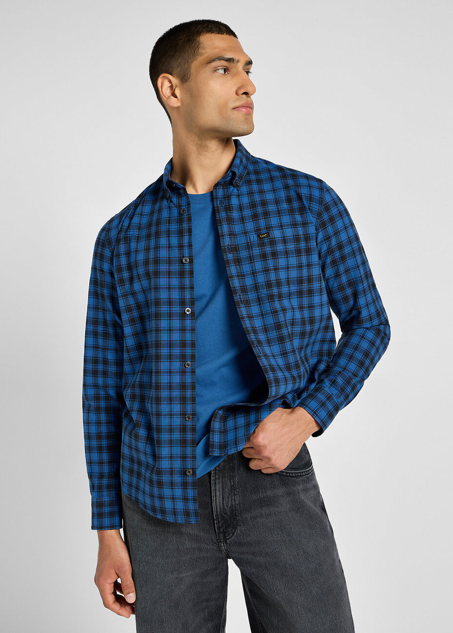 LEE MĘSKA KOSZULA LEE BUTTON DOWN BLUE 112355642 L880015617