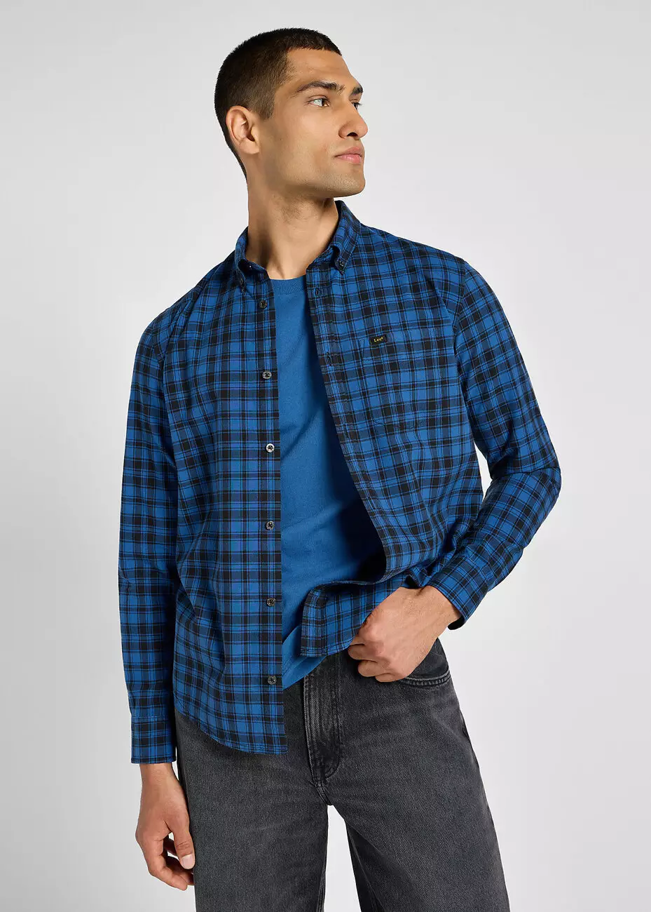 LEE MĘSKA KOSZULA LEE BUTTON DOWN BLUE 112355642 L880015617