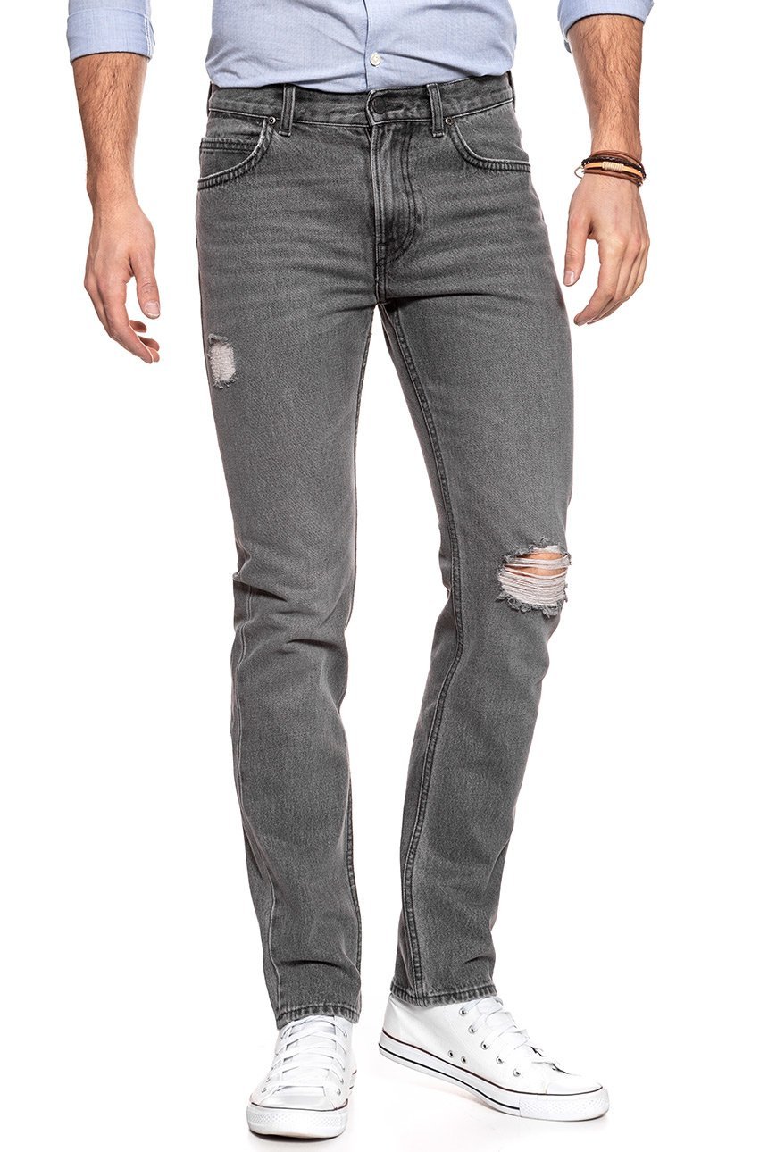 JEANSY MĘSKIE LEE RIDER GREY TRASHED L73DFFIH 112120363