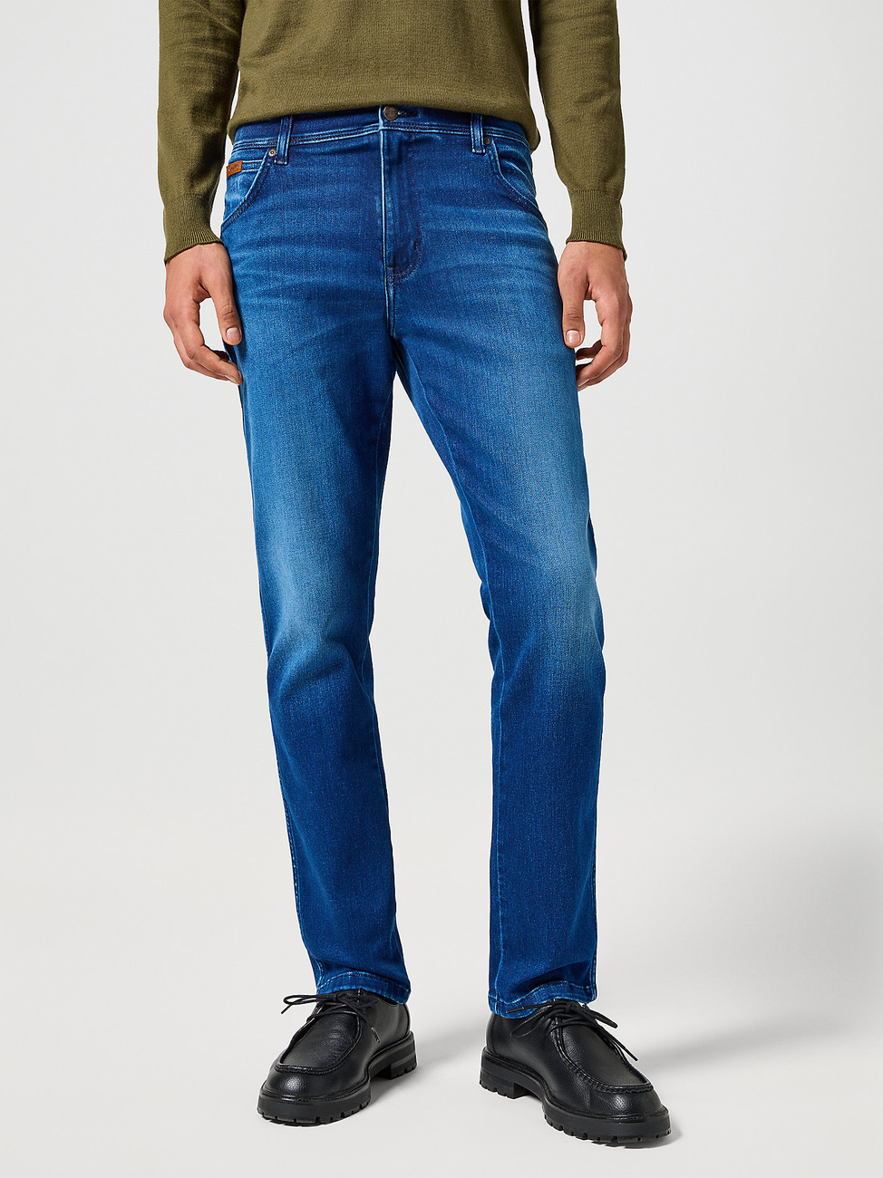 WRANGLER MĘSKIE SPODNIE JEANSOWE WRANGLER TEXAS SLIM BLUE JAM 112358217