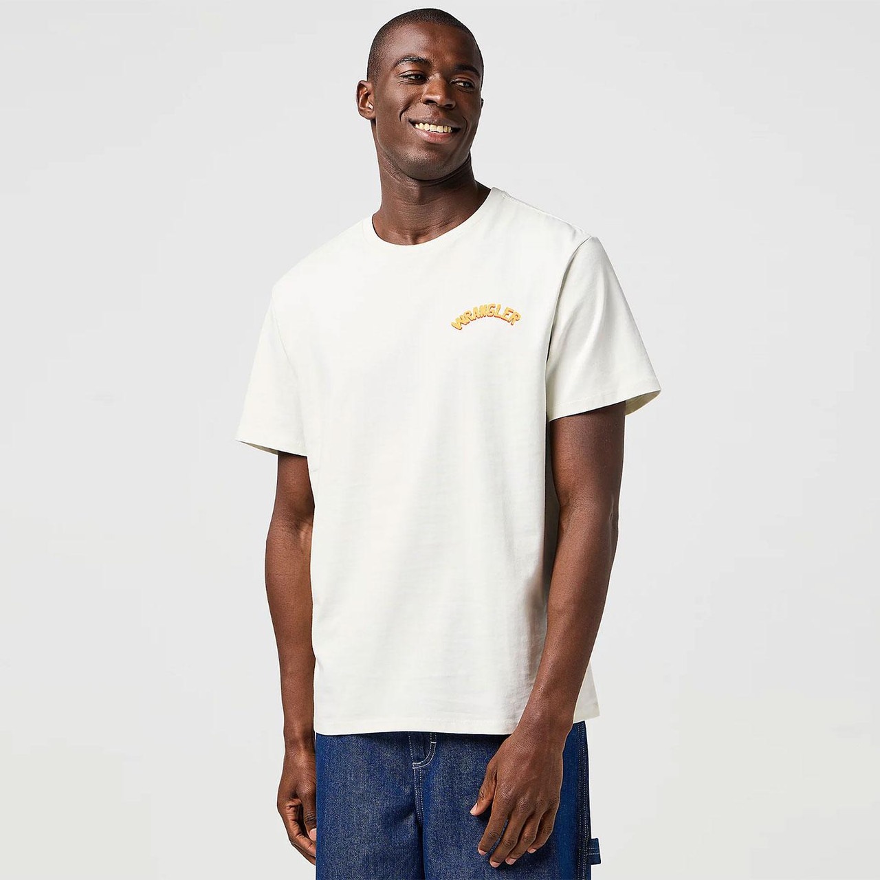 MESKA KOSZULKA WRANGLER GRAPHIC TEE VINTAGE WHITE 112362797