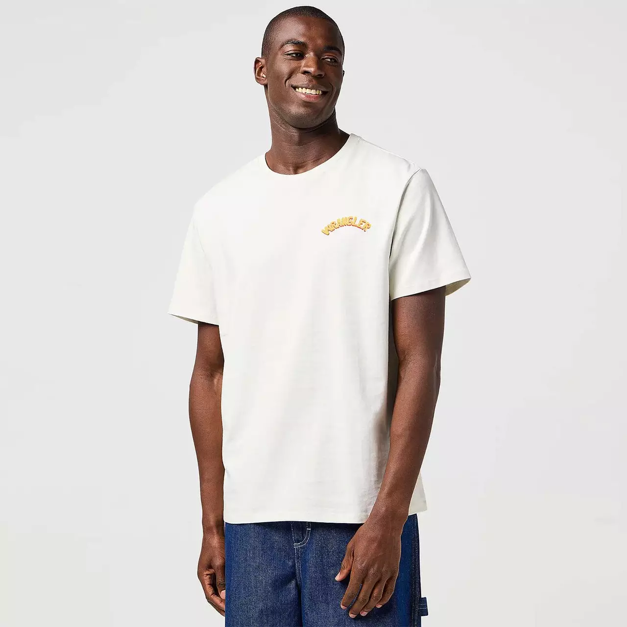 MESKA KOSZULKA WRANGLER GRAPHIC TEE VINTAGE WHITE 112362797