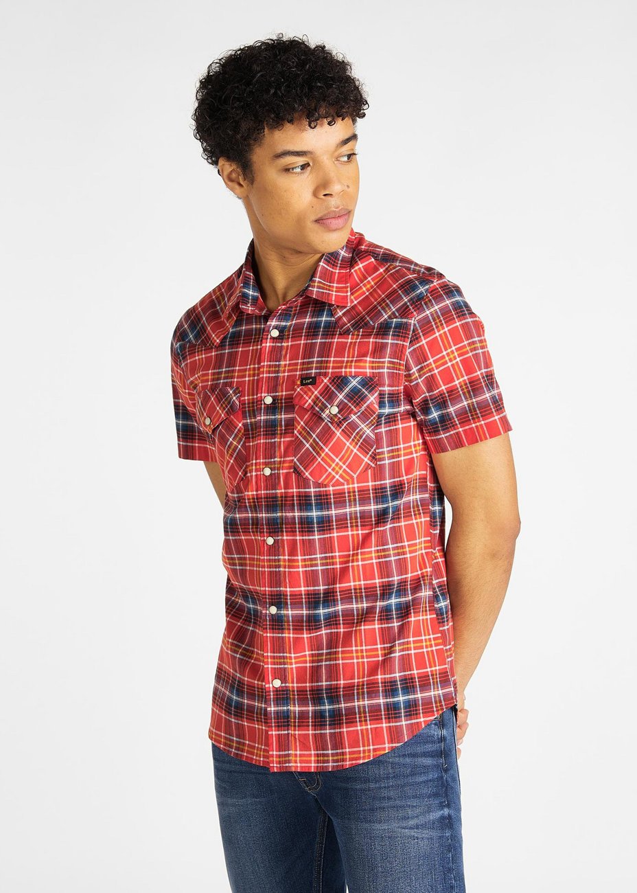 KOSZULA MĘSKA LEE SS WESTERN POPPY RED L640DKNH 112115270