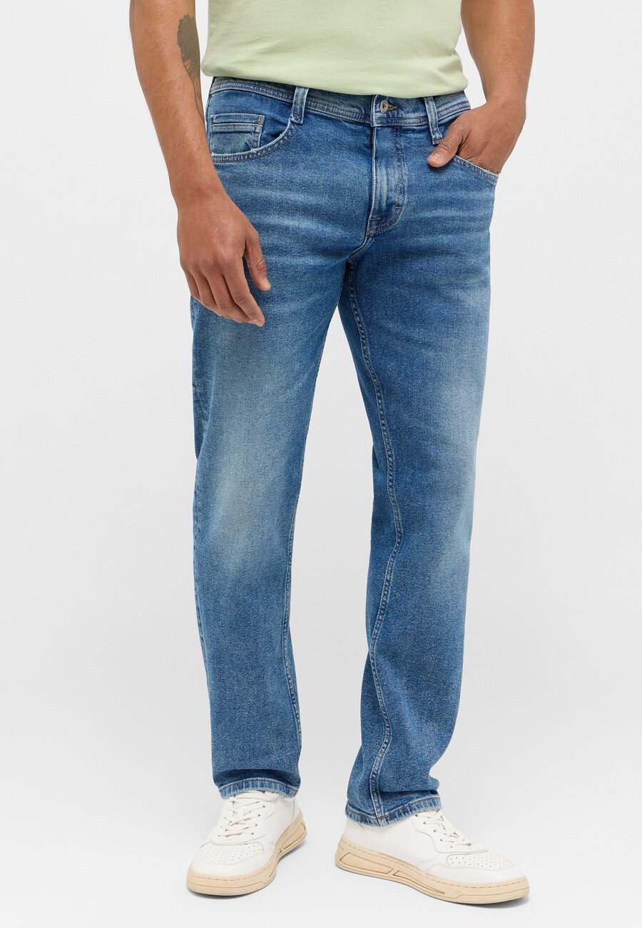 Męskie Spodnie Jeansowe MUSTANG Denver Straight Denim Blue 1014878 5000 784