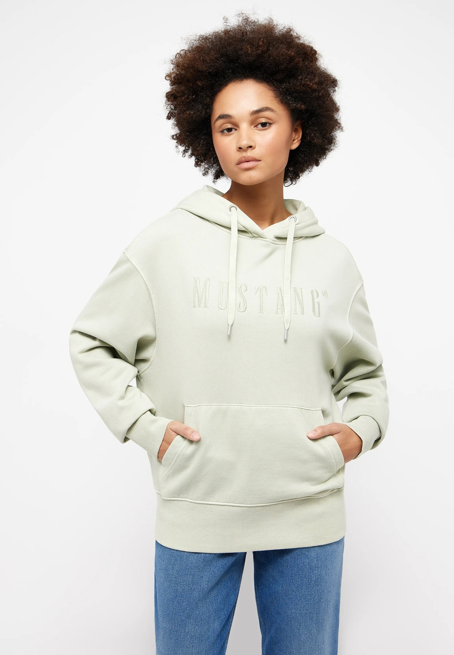 MUSTANG MARGO DAMSKA BLUZA NIEROZPINANA Z KAPTUREM DESERT SAGE 1014961 6451