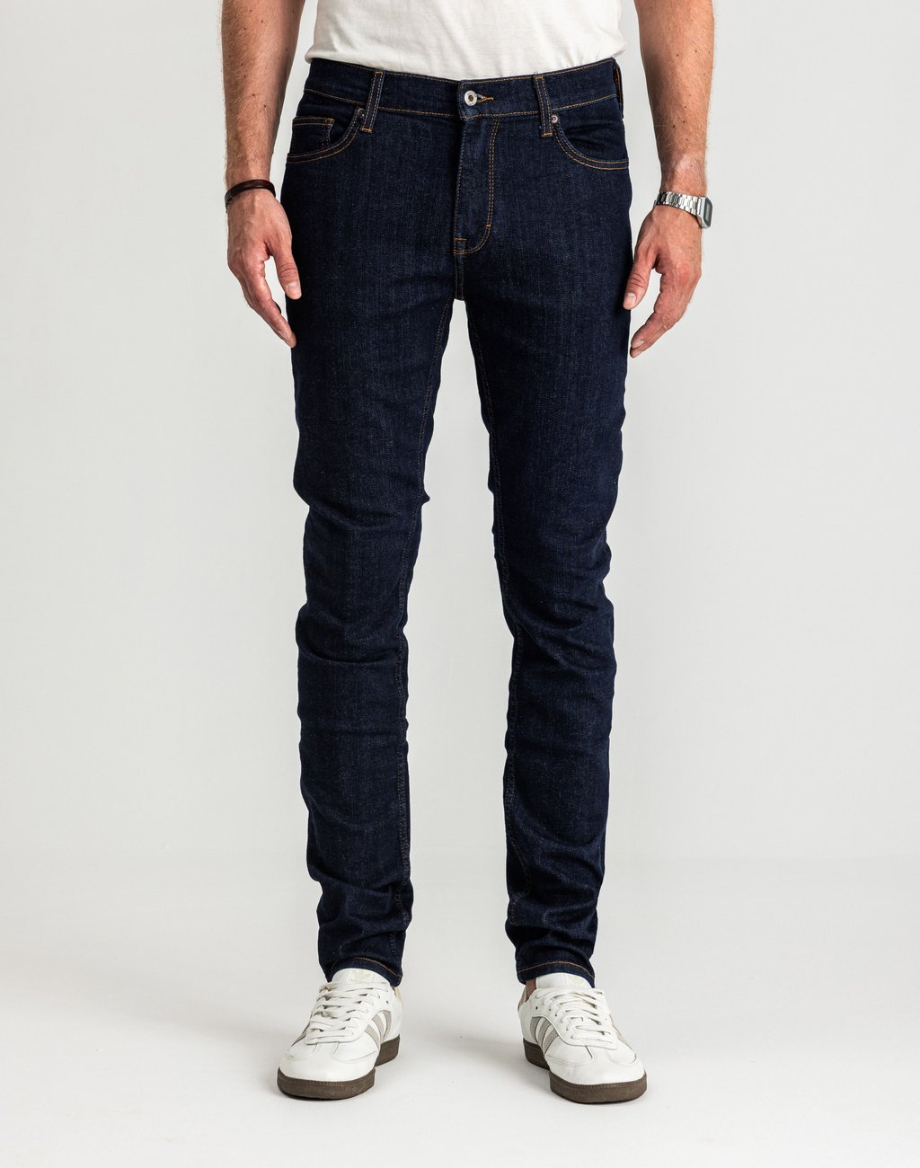 Męskie Spodnie Jeansowe MUSTANG Frisco Skinny Denim Blue 1016417 5000 940