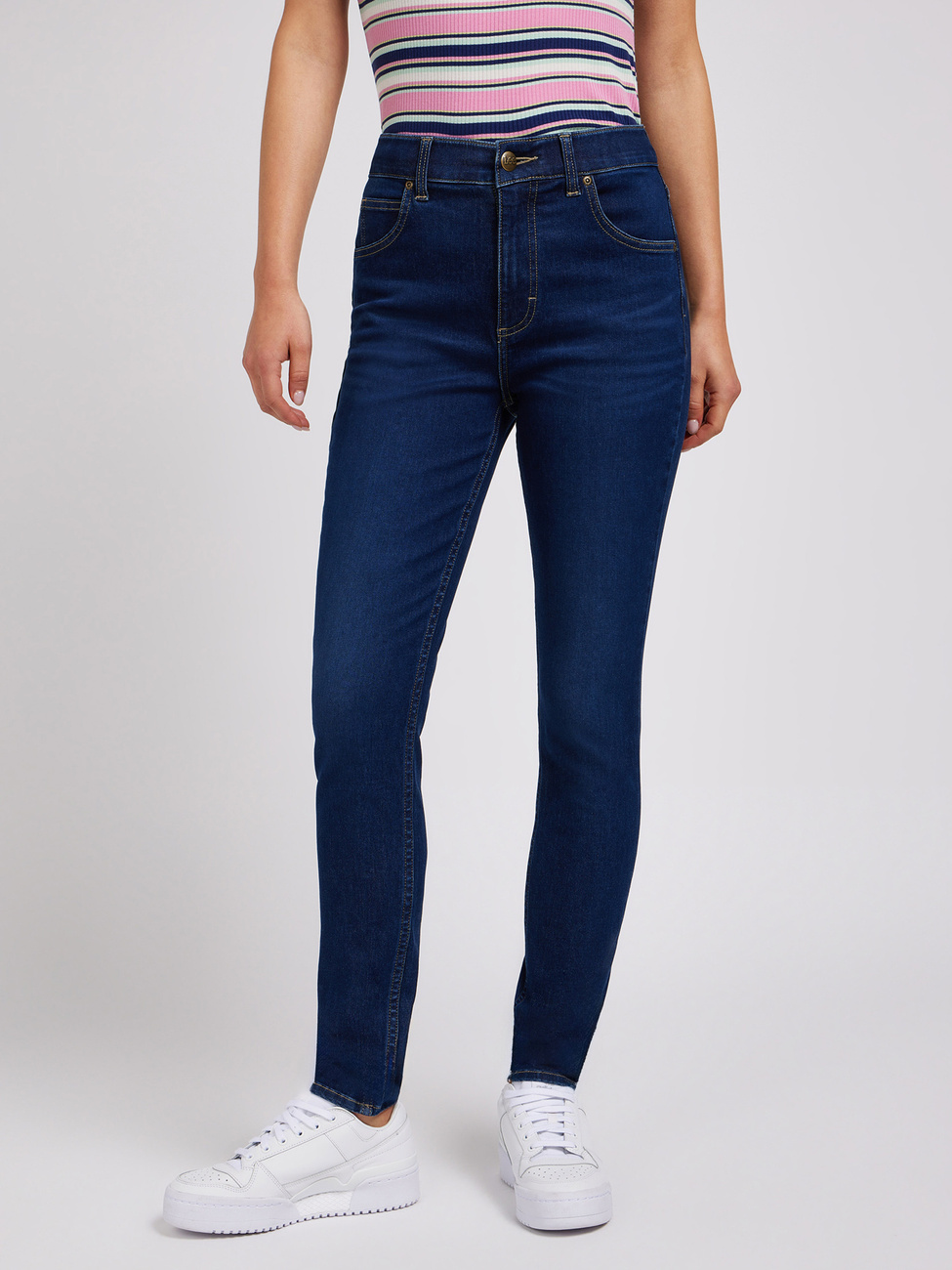 LEE DAMSKIE SPODNIE JEANSOWE ULC SKINNY DEEPEST DARK 112351235 L35V016198