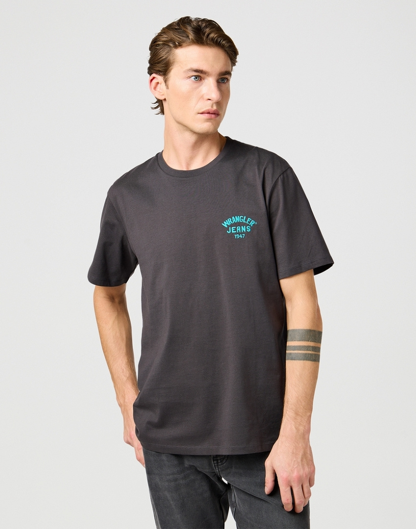 MESKA KOSZULKA WRANGLER SMALL LOGO TEE FADED BLACK 112362800
