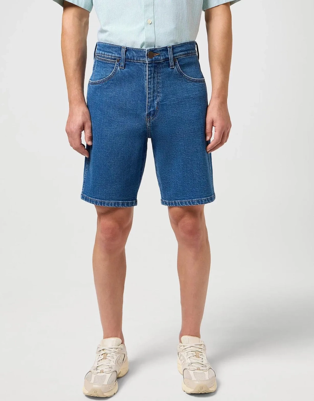 WRANGLER FRONTIER SHORT MĘSKIE SZORTY KRÓTKIE SPODENKI JEANSOWE ROCK BED 112350819 W16W017982