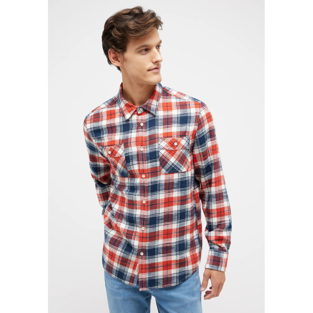Męska Koszula Mustang Style Eastbridge Multicheck Red 1014768 12551