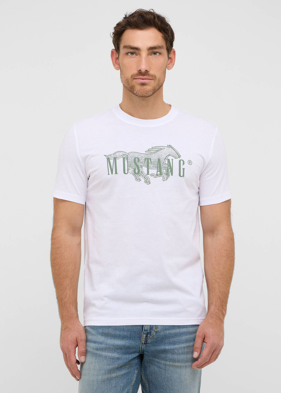 Męski T-Shirt Mustang Style Austin Bright White 1016858 2007