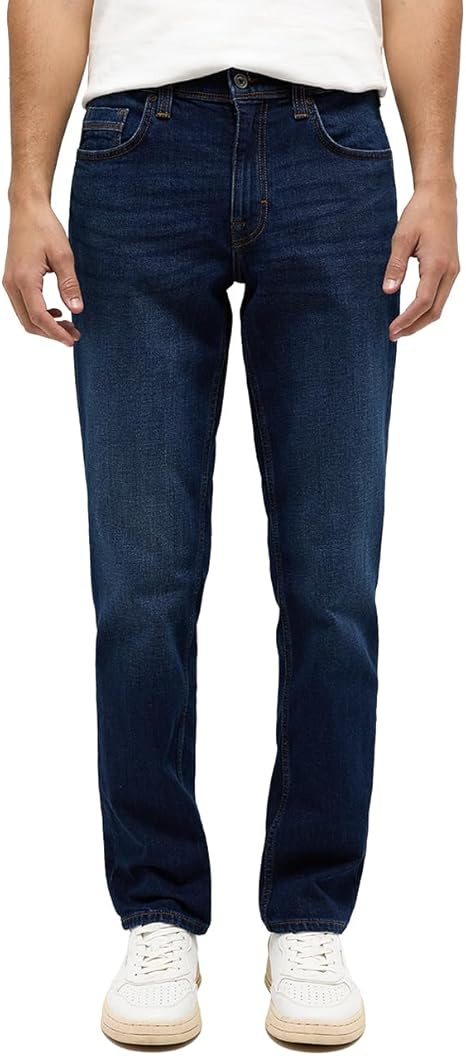 Męskie Spodnie Jeansowe Mustang Style Washington Straight Denim Blue 1014705 5000 982