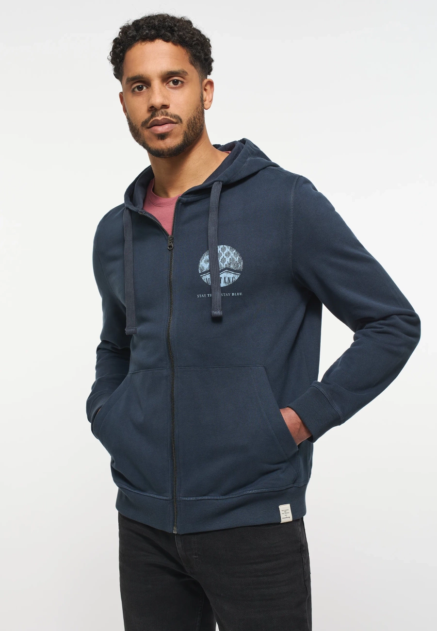 Męska Bluza Rozpinana Mustang Style Brian Hooded CD Outer Space 1013504 5330