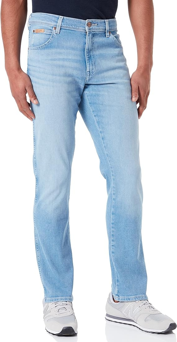 WRANGLER TEXAS SLIM MĘSKIE SPODNIE JEANSOWE JEANS STARLITE W12SYJZ86 112331141