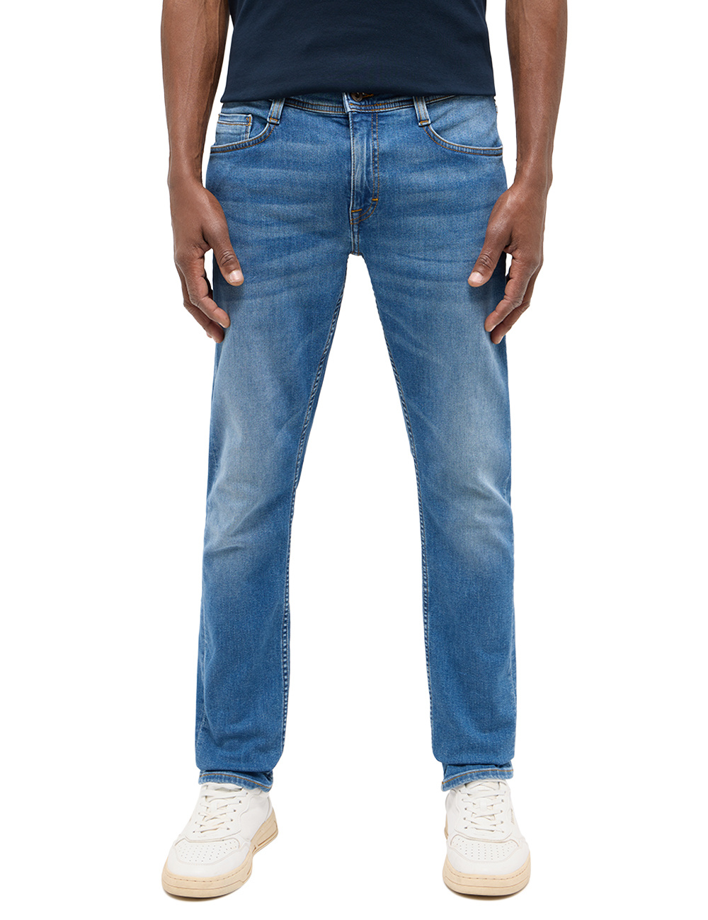 Męskie Spodnie Jeansowe Mustang Style Oregon Slim Denim Blue 1016315 5000 583
