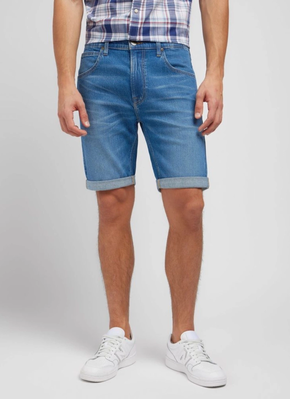 LEE 5 POCKET SHORT MĘSKIE SZORTY KRÓTKIE SPODENKI JEANSOWE SEA 112349235 L73M016077