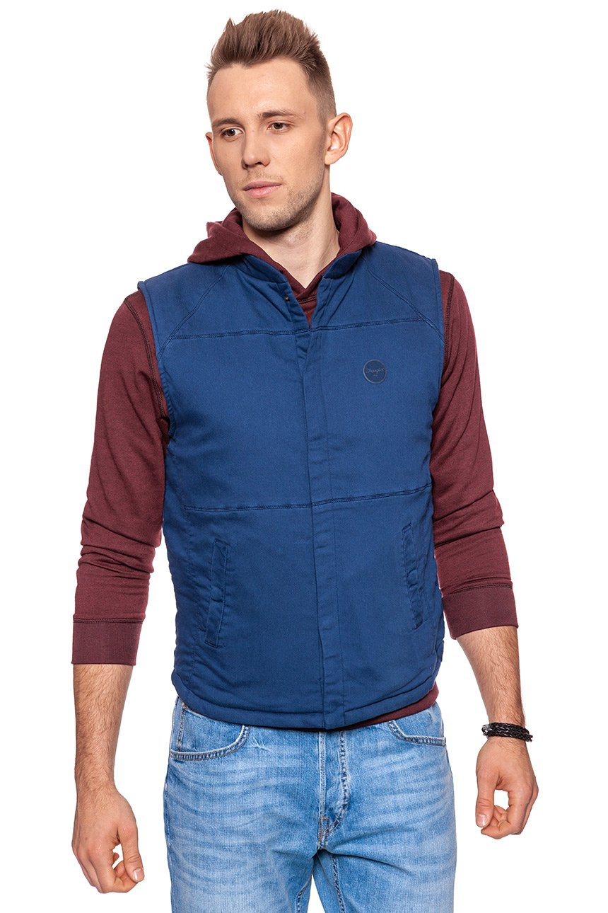 WRANGLER KNITTED VEST NAVY W6526LD35