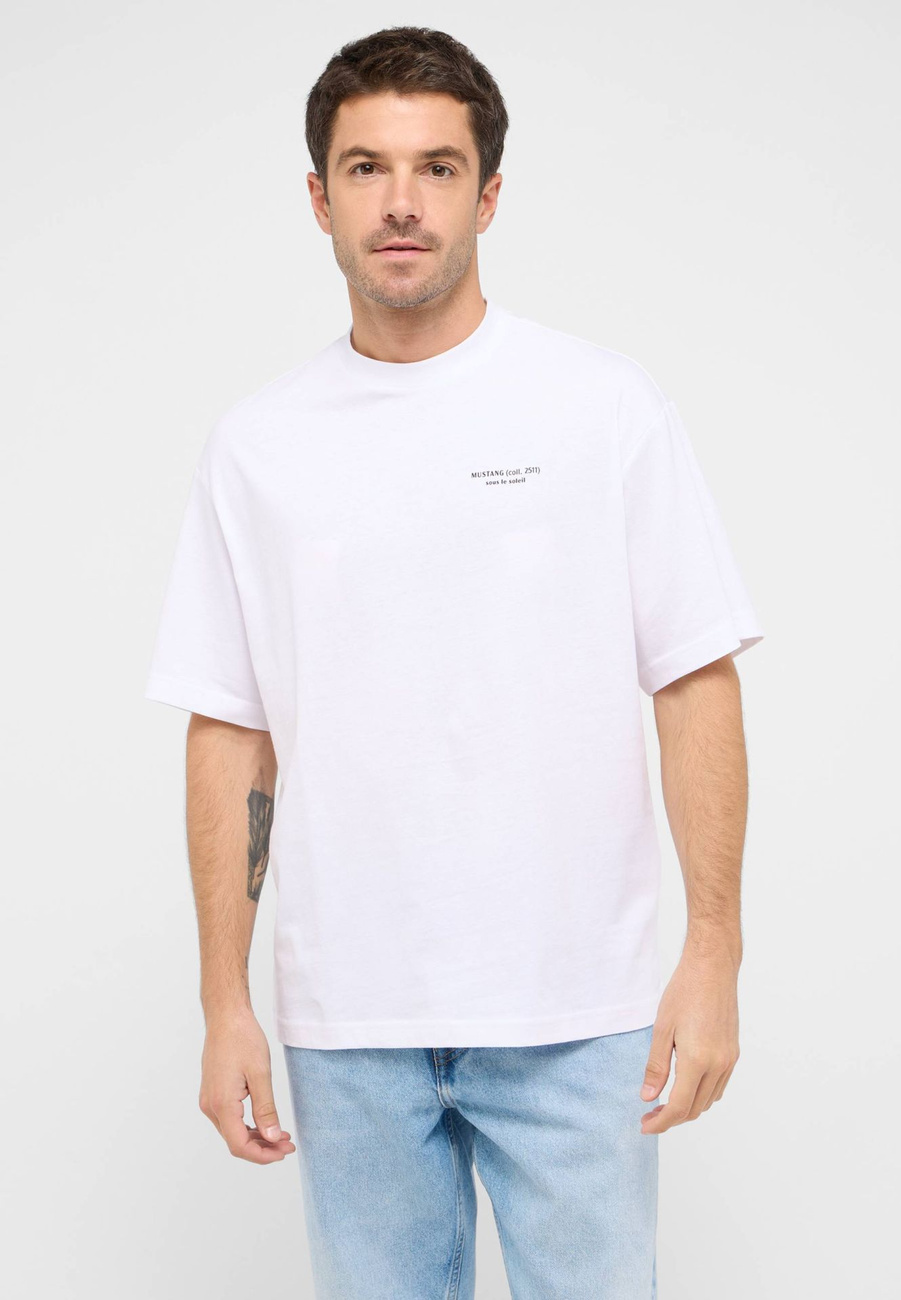 Męski T-Shirt Mustang Akron Bright White 1016284 2007