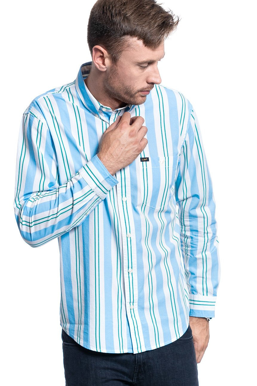 KOSZULA MĘSKA LEE RIVETED SHIRT SKY BLUE L66IDRNR 112116422