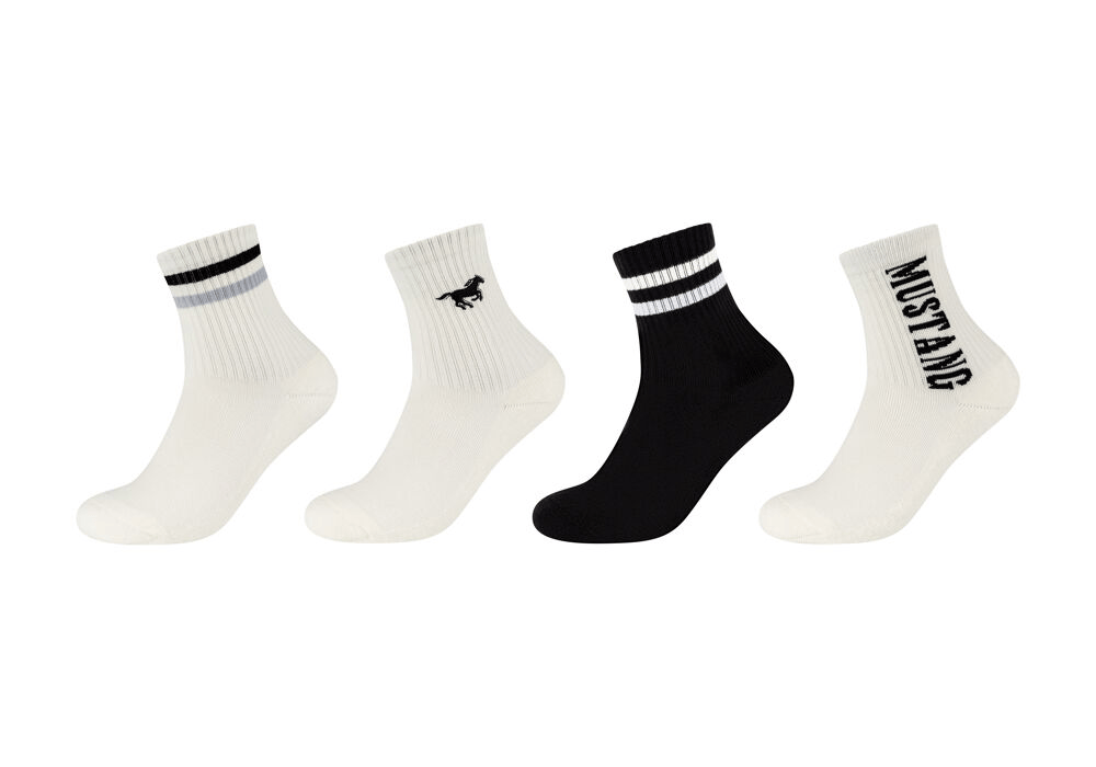 4 pack Męskie Skarpety MUSTANG black MU32019 – 9999