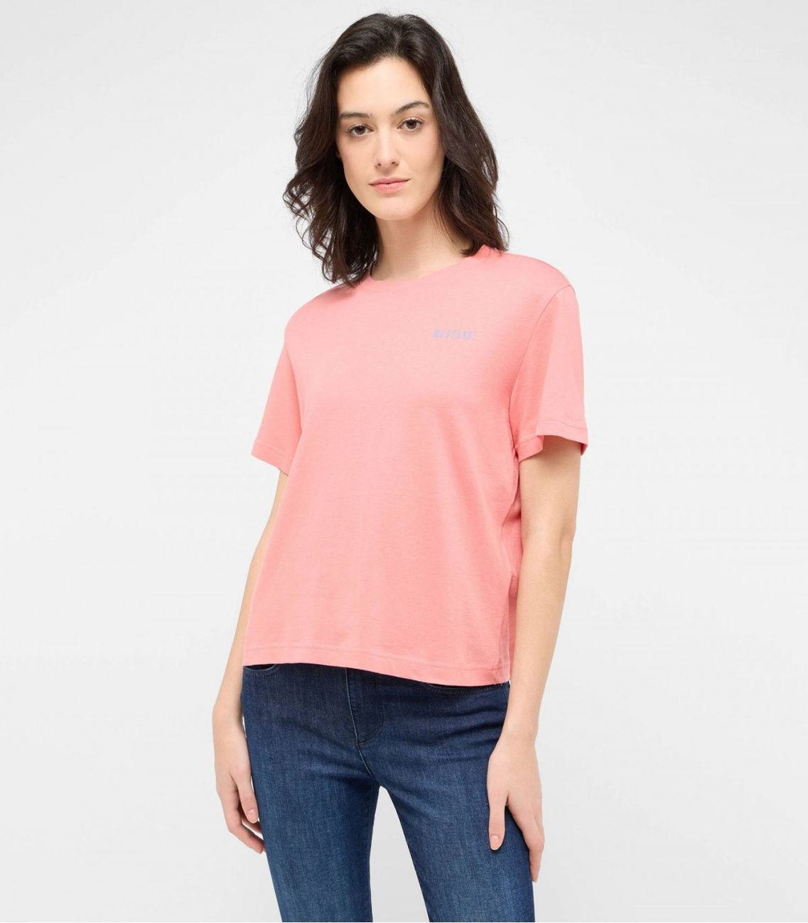 Damski T-Shirt Mustang Style Floris Peach Blossom 1016145 8143