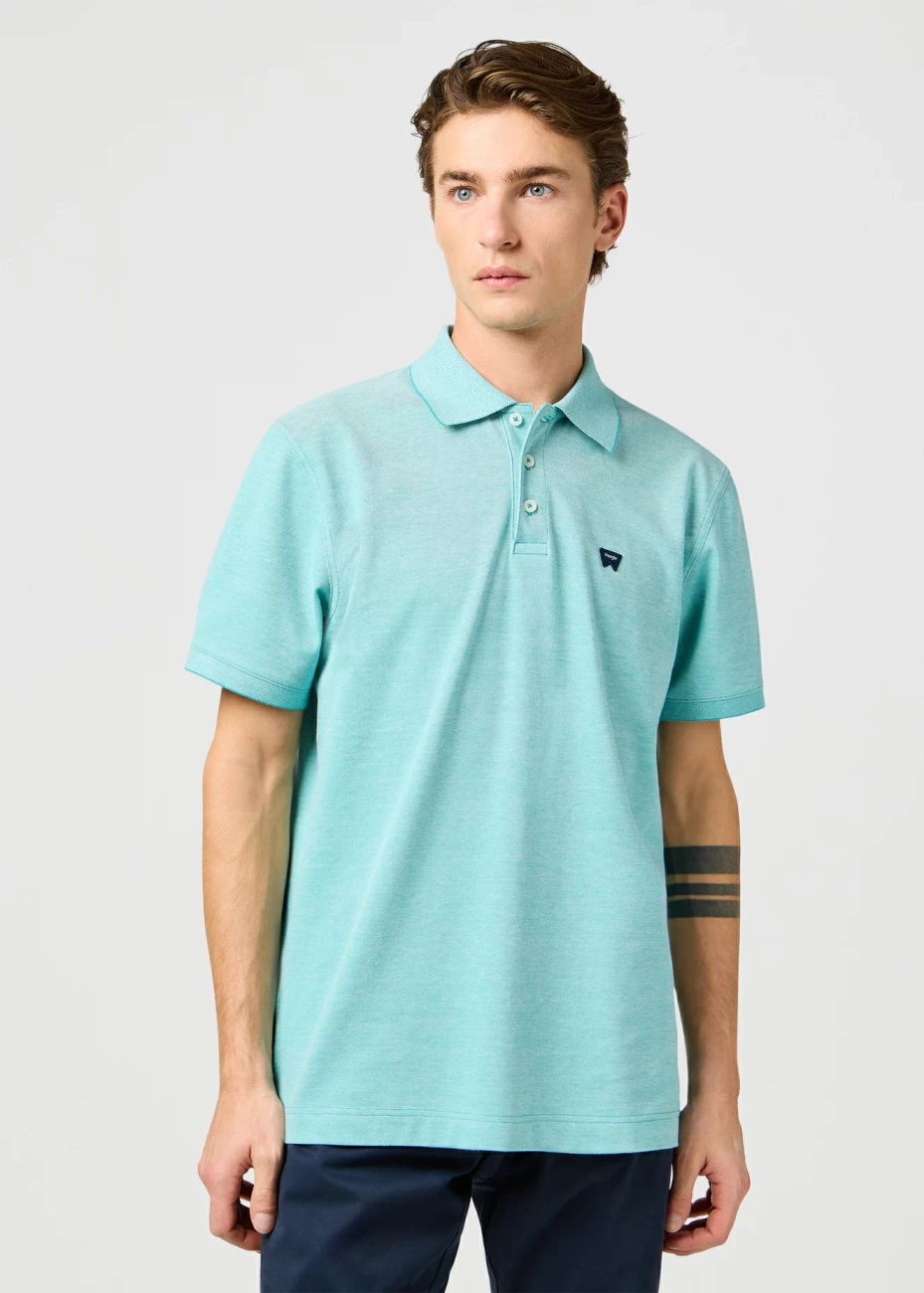WRANGLER MĘSKA KOSZULKA WRANGLER REFINED POLO SHIRT TEAL 112362834